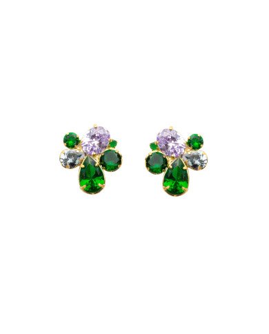 Pendientes Regina Esmeralda Lila