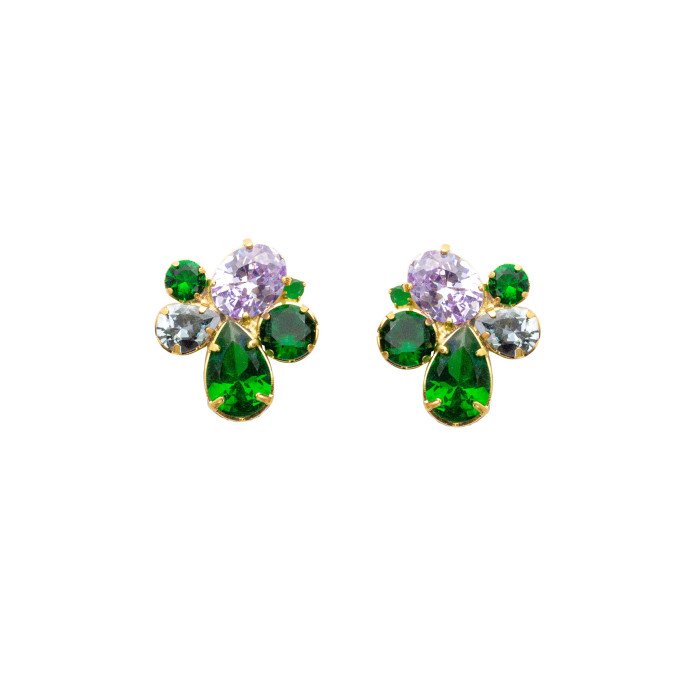 Pendientes Regina Esmeralda Lila