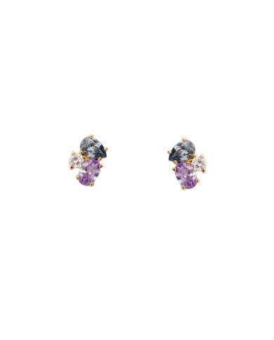 Pendientes TD Studs Denim Lila