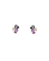 Pendientes TD Studs Denim Lila