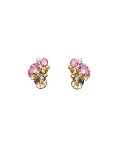 Pendientes Marisol Rosa y Champagne