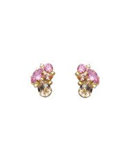 Pendientes Marisol Rosa y Champagne