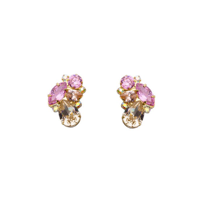 Pendientes Marisol Rosa y Champagne