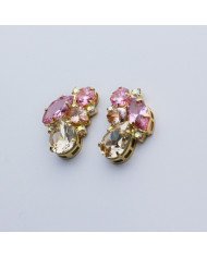 Pendientes Marisol Rosa y Champagne