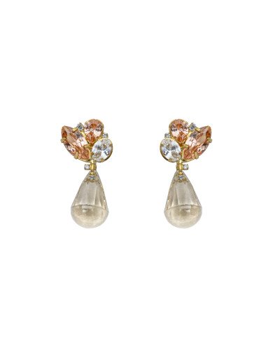 Pendientes Rossette Champagne