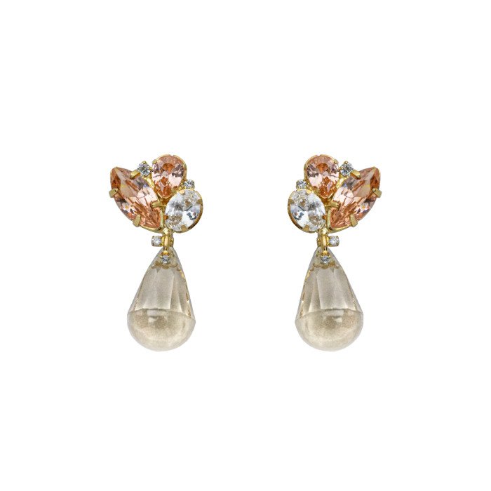 Pendientes Rossette Champagne
