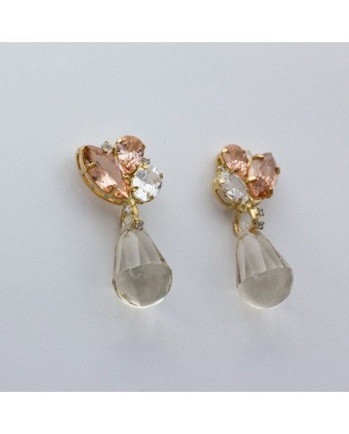 Pendientes Rossette Champagne