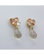 Pendientes Rossette Champagne