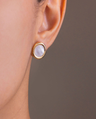 Pendientes Amare Buttons Nacar