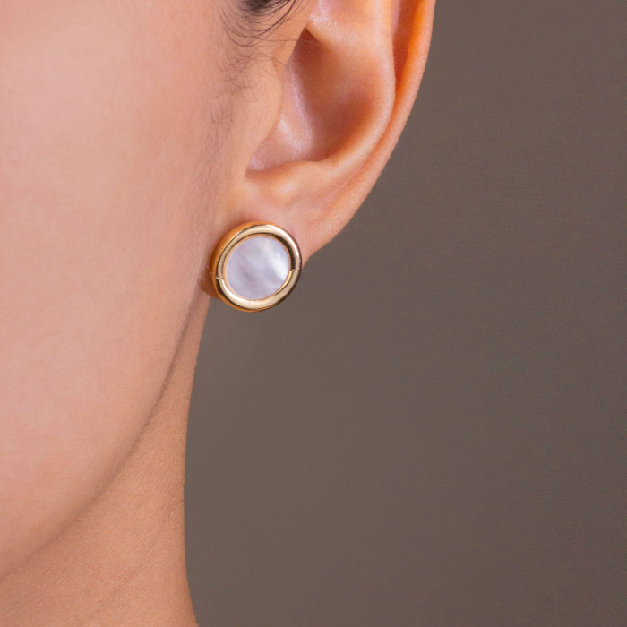 Pendientes Amare Buttons Nacar Pendientes Amare Buttons Nacar