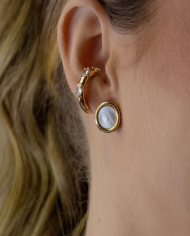 Pendientes Amare Buttons Nacar