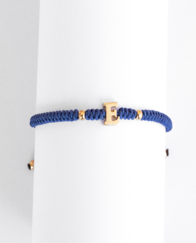 Pulsera cordón + Inicial Oro 18K