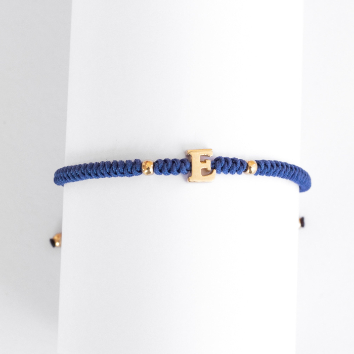 Pulsera cordón + Inicial Oro 18K