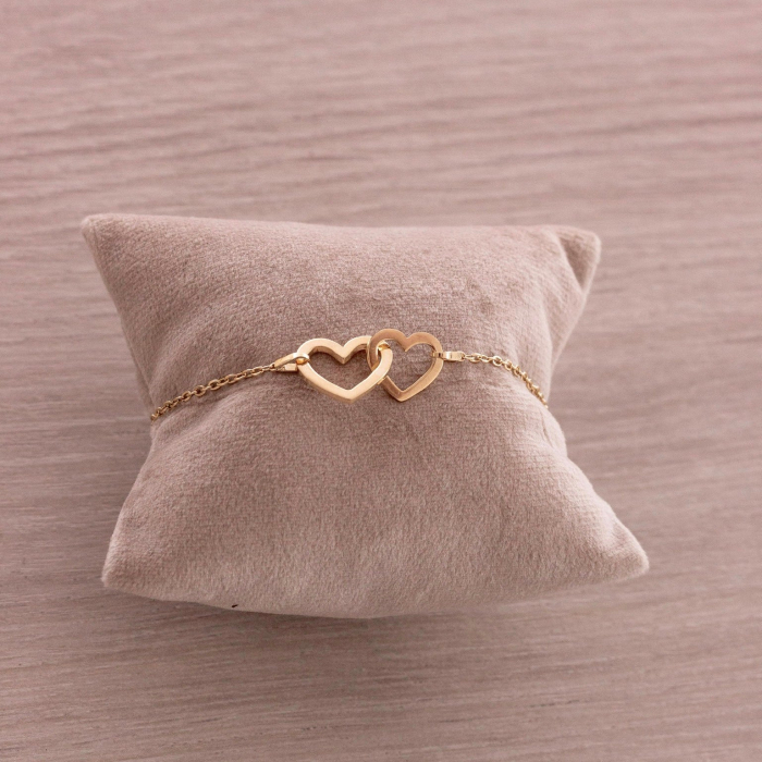 Pulsera corazones Oro 18K Pulsera corazones Oro 18K
