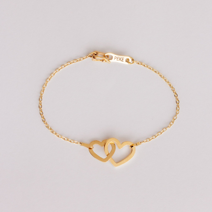 Pulsera corazones Oro 18K Pulsera corazones Oro 18K