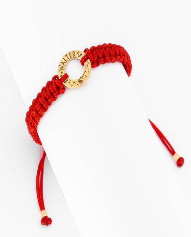 Pulsera disco Oro 18k + cordón