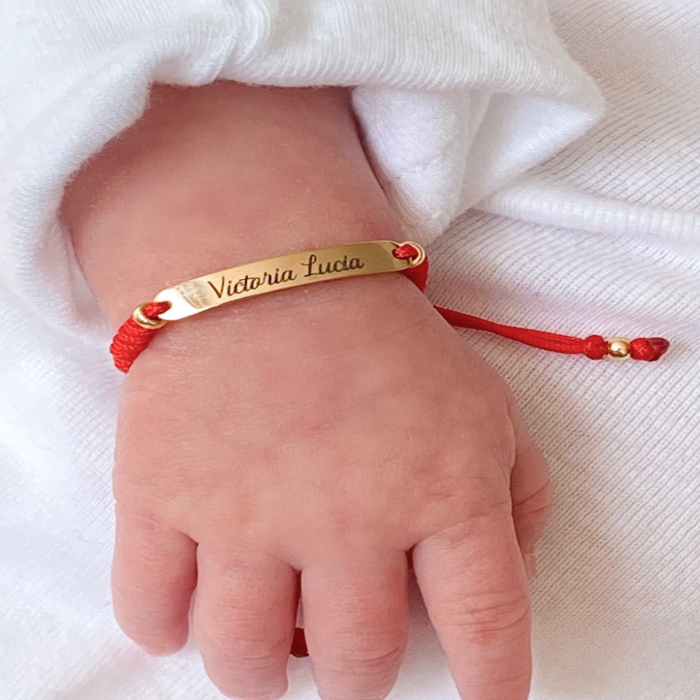 Pulsera Placa Bebe Oro18K Pulsera Placa Bebe Oro18K