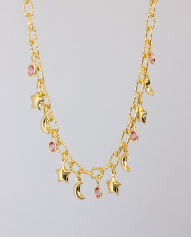 Collar Set destellos luna y estrella Collar Set destellos luna y estrella