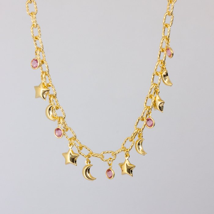 Collar destellos luna y estrella