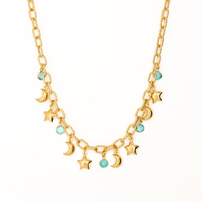Collar destellos luna y estrella