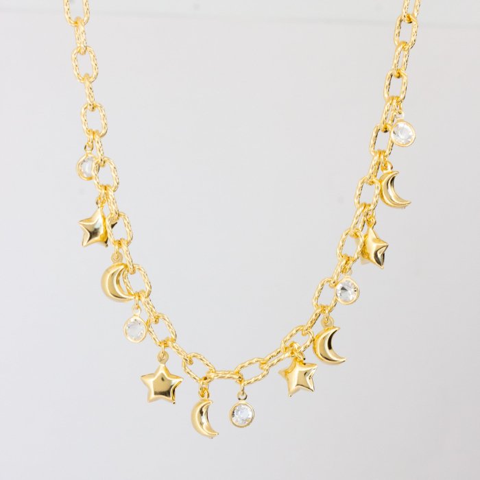 Collar destellos luna y estrella