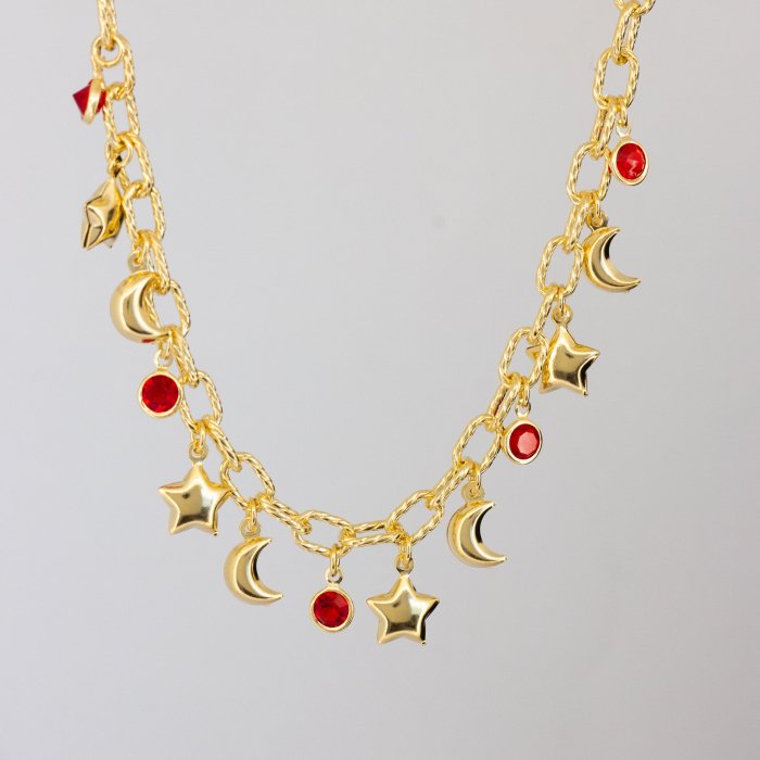 Collar destellos luna y estrella