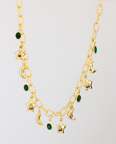 Collar Set destellos luna y estrella Collar Set destellos luna y estrella
