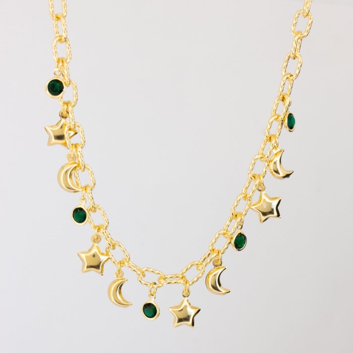 Collar destellos luna y estrella