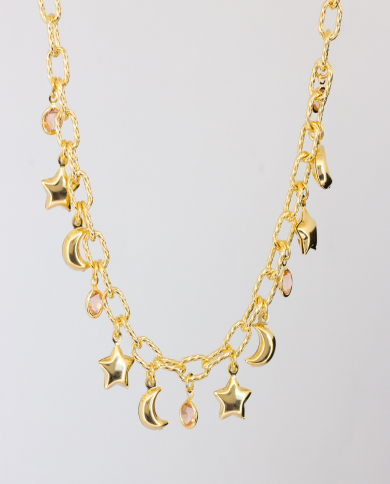 Collar Set destellos luna y estrella Collar Set destellos luna y estrella