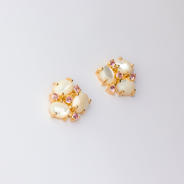 Pendientes Trio Nacar Rosa Pendientes Trio Nacar Rosa