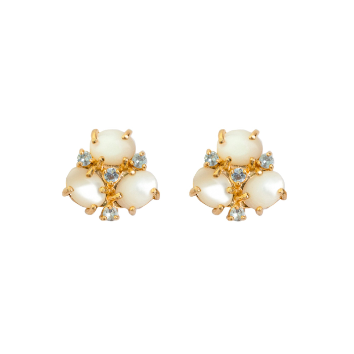 Pendientes Trio Nacar Denim Pendientes Trio Nacar Denim
