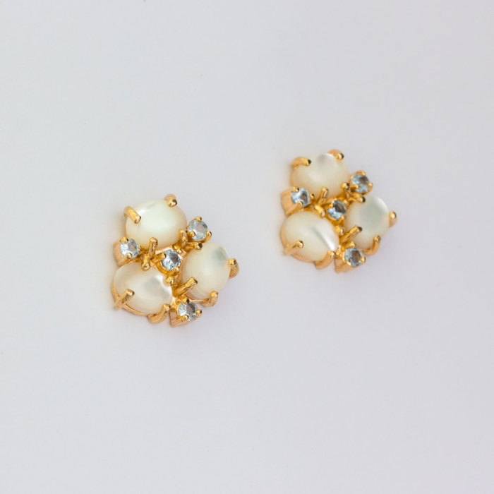Pendientes Trio Nacar Denim Pendientes Trio Nacar Denim