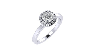Round Halo engagement ring 5.1mm