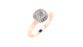 Round Halo engagement ring 5.1mm