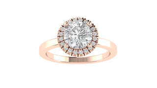 Round Halo engagement ring 6.5mm